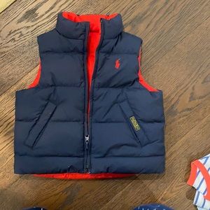 Ralph Lauren boysreversible vest red/blue size 2T